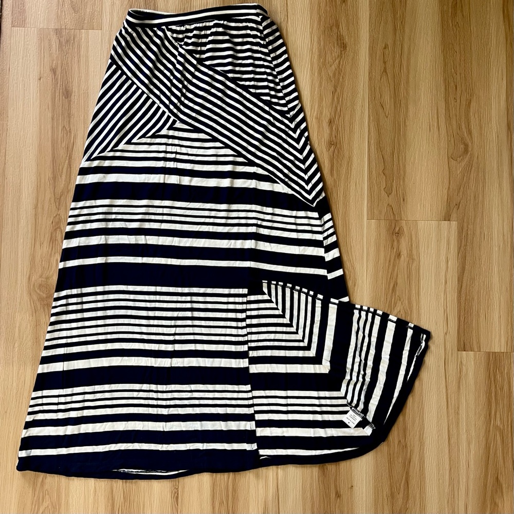 Blue and White 36” Maxi Skirt